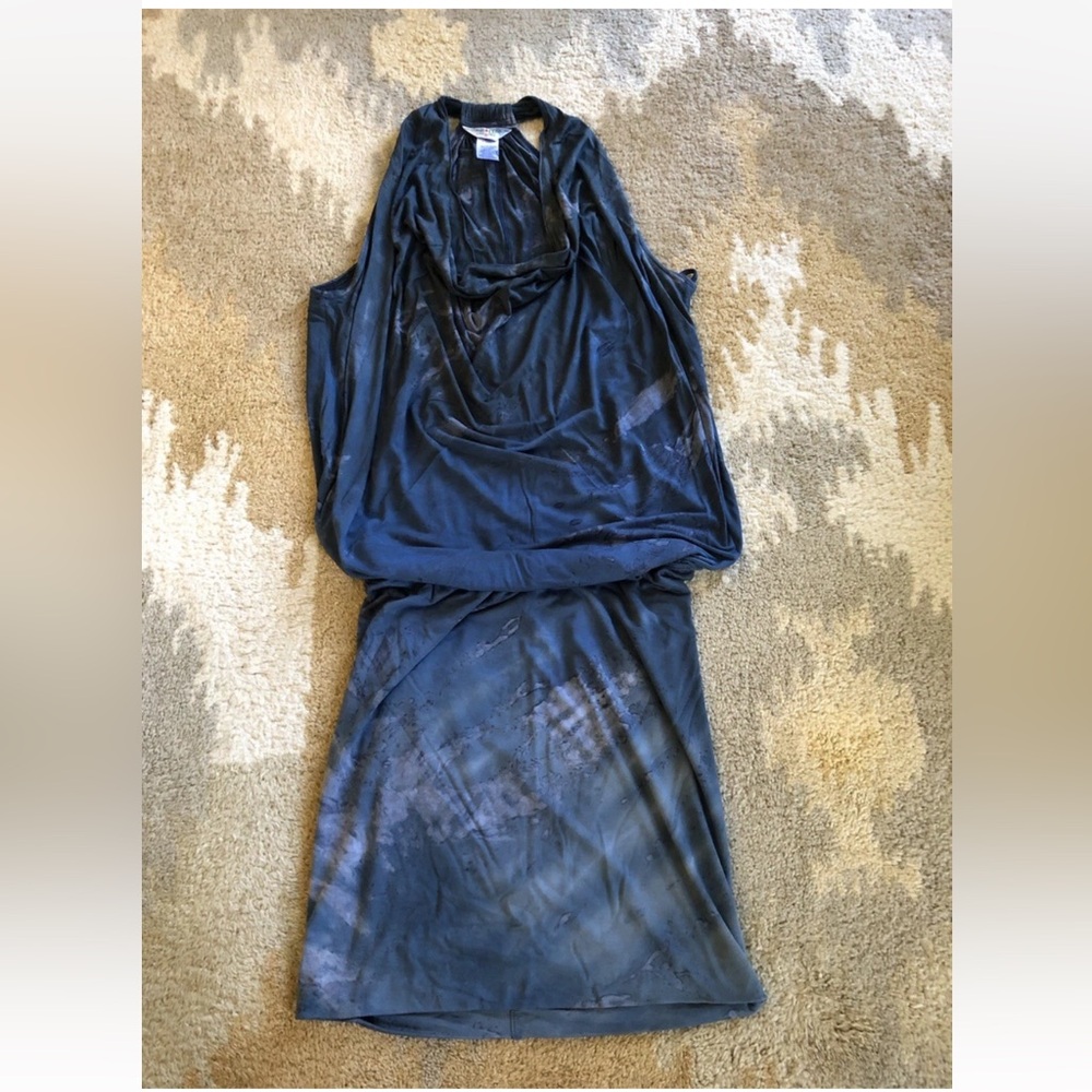 Hard Tail Forever Drapey Slouchy Dress Blue Tie Dye Sz Small NWOT!